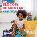 Blocos de Montar Magnéticos com luzes 150PCS – Brinquedo Educativo Montessori STEM Infantil