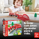 Ferrovia Clássica Formato de 8 Premium – Trenzinho Educativo de Madeira com Design Alemão – Hape