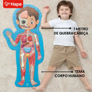Quebra-Cabeça Corpo Humano Gigante 3D e Anatomia Infantil | Hape