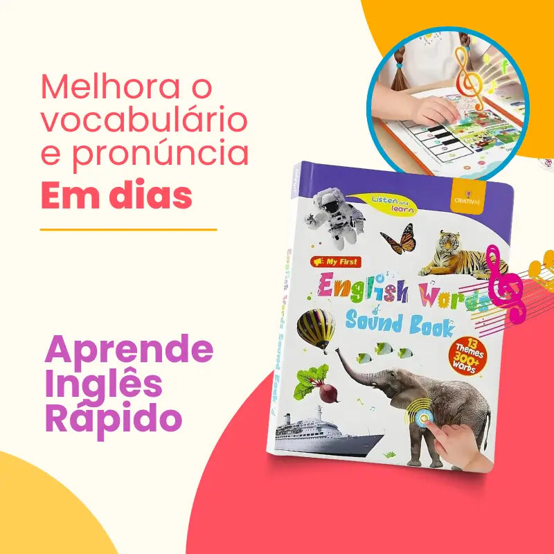 Primeiras Palavras em Inglês – Livro Sonoro Interativo | CRIATIVAE