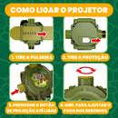 Relógio Projetor Infantil Dinossauro 3 em 1 – Luz, Hora e Diversão | CRIATIVAE