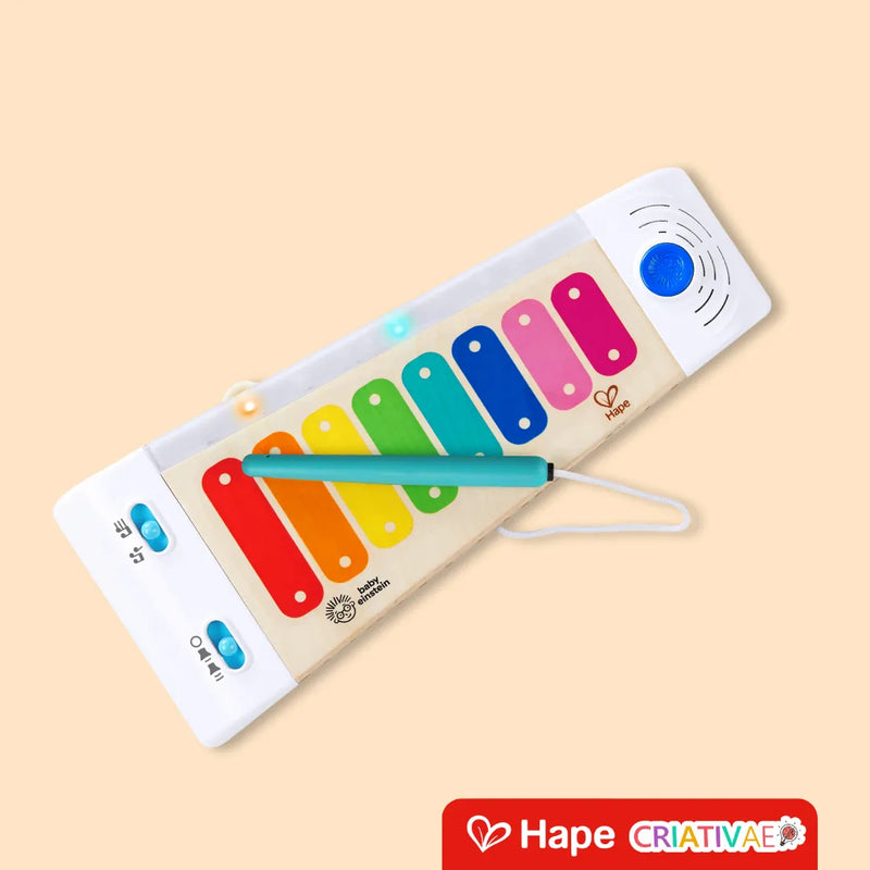 Xilofone Sensorial de Madeira Brinquedo Premium com Tecnologia Magic Touch e Luzes – Hape