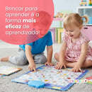 Pôster Interativo Bilíngue Inglês e Espanhol – Brinquedo Educativo Musical para Crianças | CRIATIVAE
