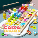 Caixa Encaixa - Tabuleiro de Madeira Interativo Educativo + Brinde Exclusivo Criativaê 